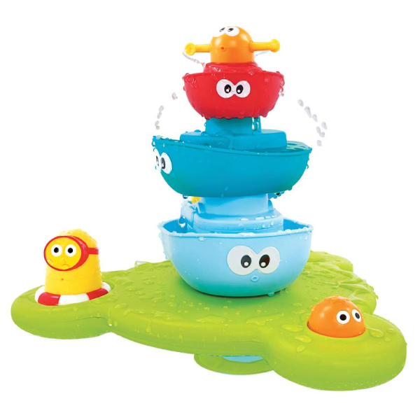 以色列 Yookidoo 戲水玩具-海洋公園疊疊樂噴泉/洗澡玩具/麗兒采家
