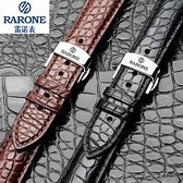 RARON新款E雷諾手錶錶帶真皮男鱷魚皮原裝款蝴蝶扣手錶鍊18 20 22mm