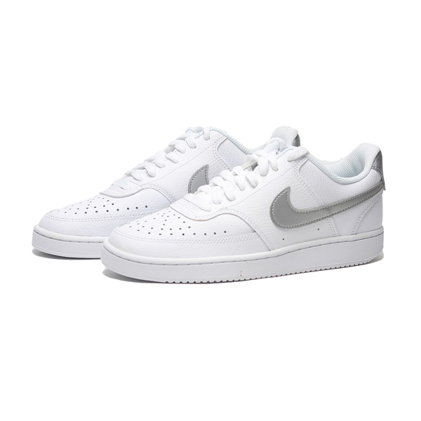 NIKE 休閒鞋 WMNS COURT VISION LOW 白 銀灰 女 CD5434-111