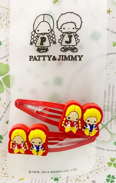 【震撼精品百貨】彼得&吉米Patty & Jimmy~三麗鷗 彼得&吉米造型髮夾兩入-紅*31909