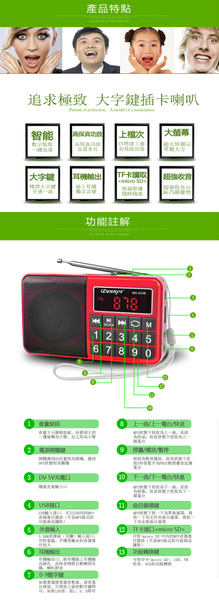 【Dennys】USB/SD/FM/MP3隨身大字鍵插卡喇叭(MS-K238) product thumbnail 3