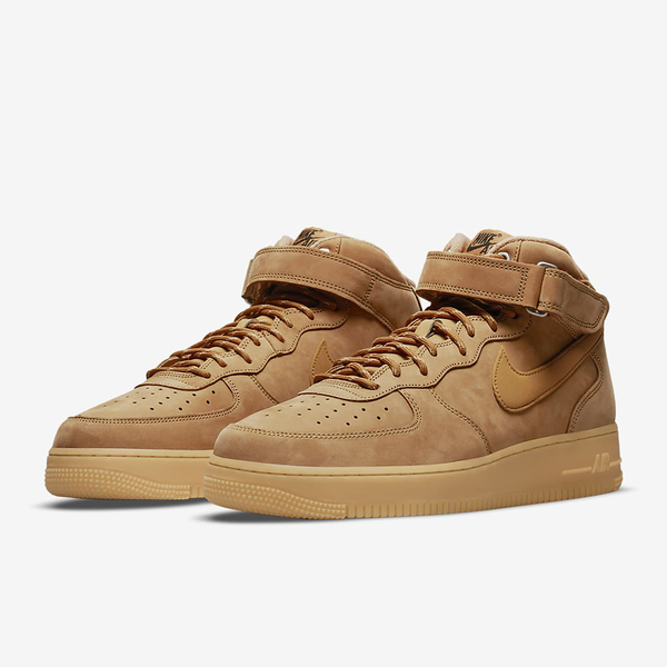 NIKE 休閒鞋 AIR FORCE 1 MID 07 WB 男 空軍一號 穿搭 高筒 魔鬼氈 土色 DJ9158-200