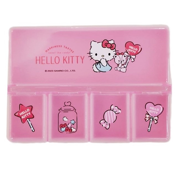 小禮堂 Hello Kitty 塑膠五格式藥盒 (2款隨機) 4713791-955478 product thumbnail 2