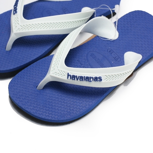 HAVAIANAS 哈瓦仕 童拖 人字拖 KIDS MAX 白藍黑 拖鞋 (布魯克林) 41300906513K product thumbnail 3