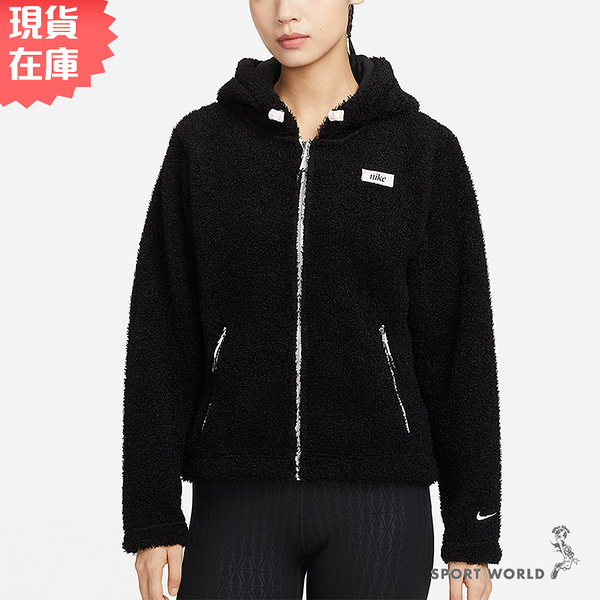 【下殺】Nike 女裝 外套 連帽 Therma-FIT 拉鍊口袋 黑【運動世界】DQ6269-010