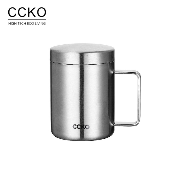 【CCKO】新款 316不鏽鋼雙層杯 400mL 露營杯子 鋼杯 蓋杯 水杯 辦公杯 咖啡杯 不鏽鋼馬克杯 刻度杯 product thumbnail 8