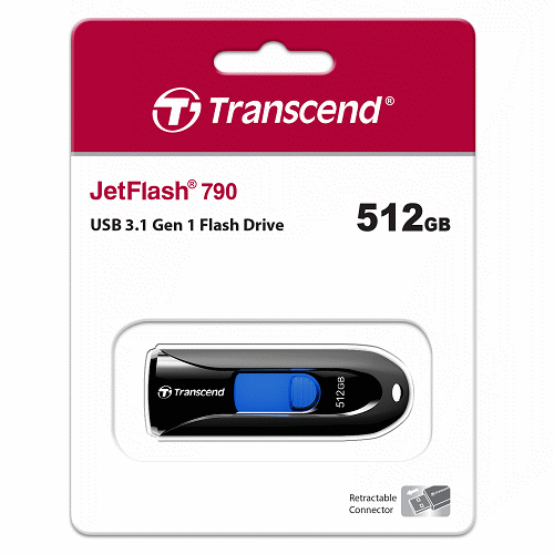 創見 Transcend JF790 512GB 黑色 USB3.1 隨身碟