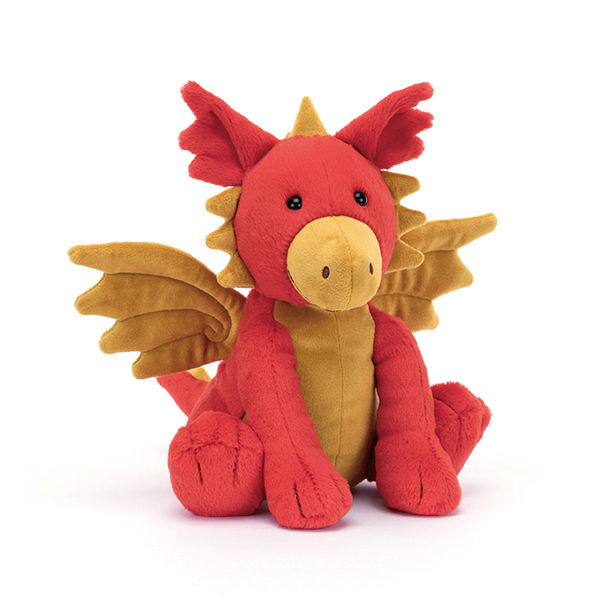 英國 JELLYCAT Darvin Dragon 紅色小飛龍(達爾文龍)