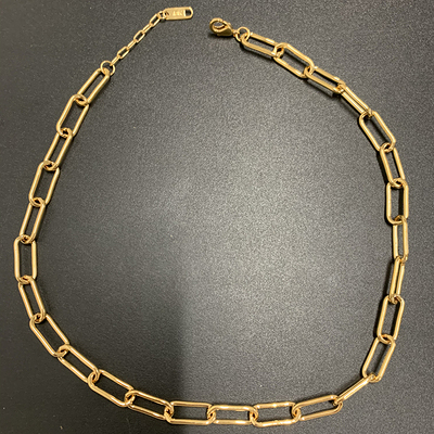 現貨-新款時尚金色歐美風鏈條項鍊 頸鍊鎖骨鏈