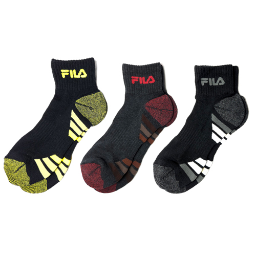 FILA 抗菌機能1/2襪25~27cm(3雙組)抑菌 透氣 毛巾底 足弓輕壓 保暖 健康襪 百搭 短襪 襪子【愛買】 product thumbnail 2