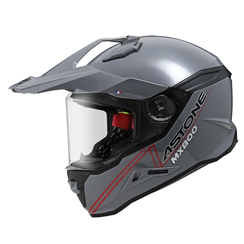 【東門城】ASTONE MX800 BF5 素色 (水泥灰) 全罩式安全帽 多功能 快拆式帽舌