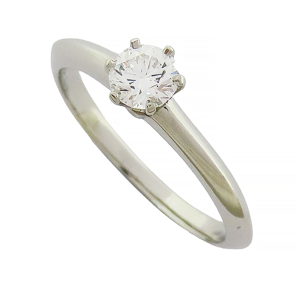 【二手名牌BRAND OFF】Tiffany & Co 蒂芬妮 Tiffany Setting 0.33CT 鑽石 PT950 鉑金戒指 product thumbnail 2