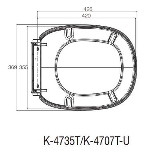 【麗室衛浴】美國 KOHLER Freelance 馬桶 專用原廠 無緩降馬桶蓋 K-4707T-U-0