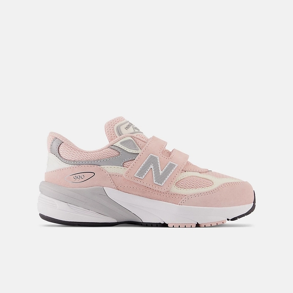 New Balance 990系列 v6 男女 中童 小朋友 魔鬼氈 草莓牛奶粉 休閒鞋 PV990PK6