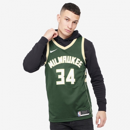 NIKE Milwaukee Bucks 男裝 背心 球衣 籃球 公鹿隊 希臘怪物 字母哥 Giannis 綠【運動世界】CW3672-329 product thumbnail 4