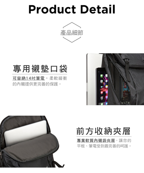 THULE-EnRoute 20L筆電後背包TEBP-315-海藍 product thumbnail 4