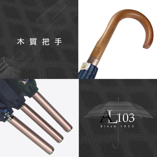 雨傘 陽傘 萊登傘 抗UV 自動直傘 大傘面120公分 防曬 Leotern 藍色馬球 product thumbnail 5