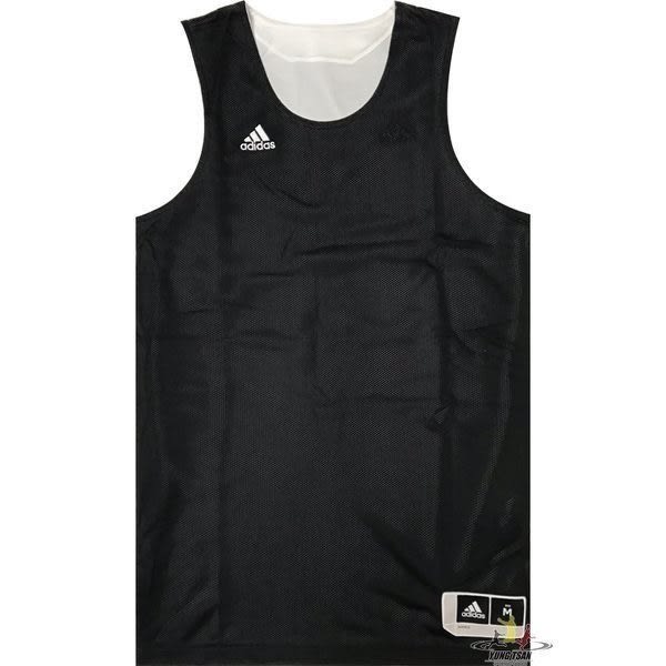 Adidas 愛迪達 球衣 黑 白 雙面穿團體籃球服 球衣 透氣 上衣 刺繡 無袖 背心 t恤 CD8699