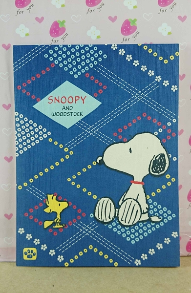 【震撼精品百貨】史奴比Peanuts Snoopy ~便條本_藍_和風