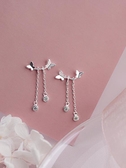 925純銀蝴蝶流蘇耳環高級小眾設計感耳釘氣質簡約韓國網紅耳飾女