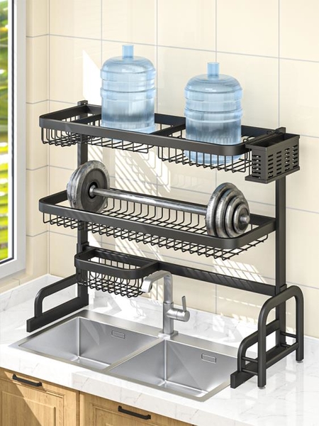 廚房水槽置物架多功能瀝水架台面刀架碗架碗碟收納架子水池上用品 NMS美眉新品