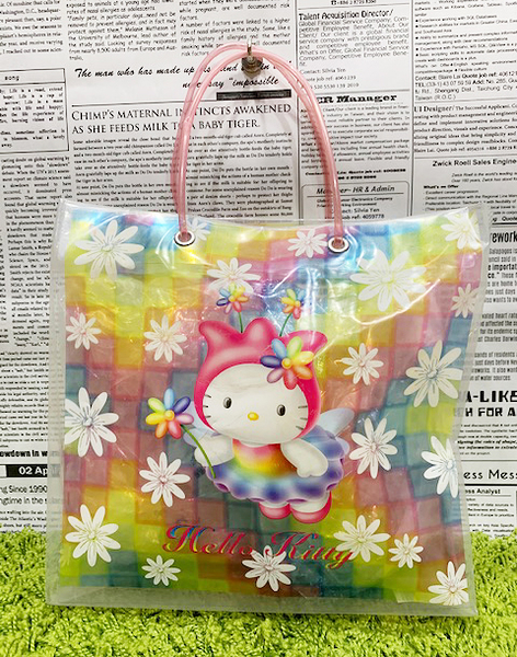 【震撼精品百貨】Hello Kitty 凱蒂貓~日本SANRIO三麗鷗KITTY塑膠袋/購物袋-春天*93453