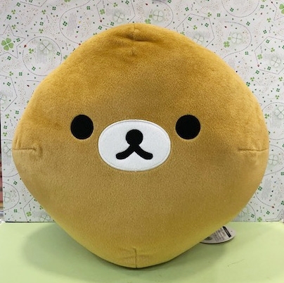 【震撼精品百貨】Rilakkuma San-X 拉拉熊懶懶熊~拉拉熊圓型抱枕-哥哥大頭#00689