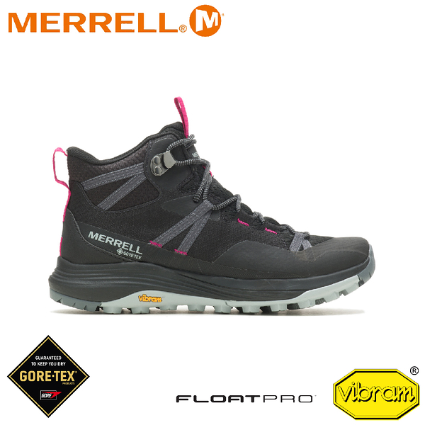 【MERRELL 美國 女 SIREN 4 MID GORE-TEX中筒防水登山鞋《黑》】 ML037282/健行鞋/越野鞋