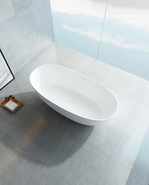 【麗室衛浴】BATHTUB WORLD H-604 流線造形人造石獨立缸蛋殼系列有160 /150*75*H55CM