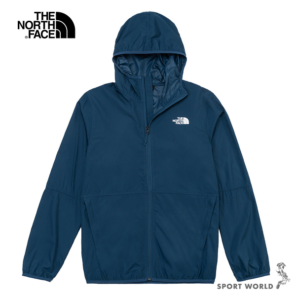 The North Face 北面 男連帽風衣外套 防曬 吸濕 排汗 藍【運動世界】NF0A4NEFHDC