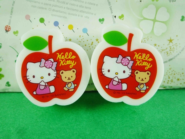 【震撼精品百貨】Hello Kitty 凱蒂貓~橡皮擦組-2入紅蘋果