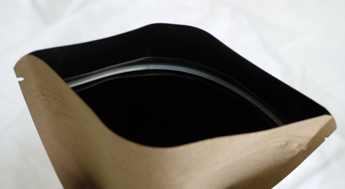 東尚公版袋B0804+V半磅裝牛皮紙[環保材質]拉鏈站立袋(半磅咖啡袋/有氣閥)=50個/盒