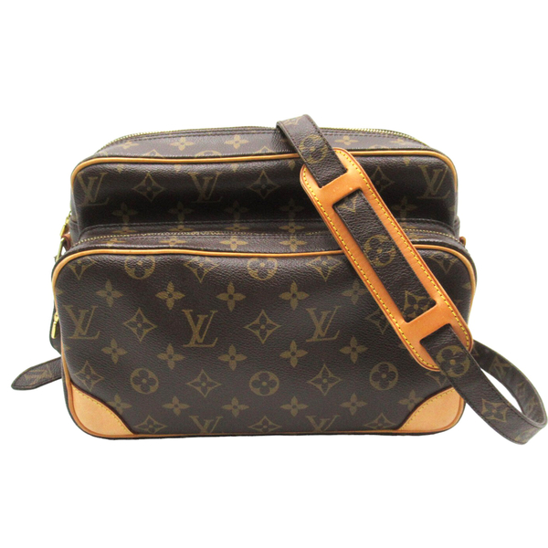 【二手名牌BRAND OFF】LOUIS VUITTON LV 路易威登 棕色 原花 PVC塗層帆布 Nile 單肩包 M45244