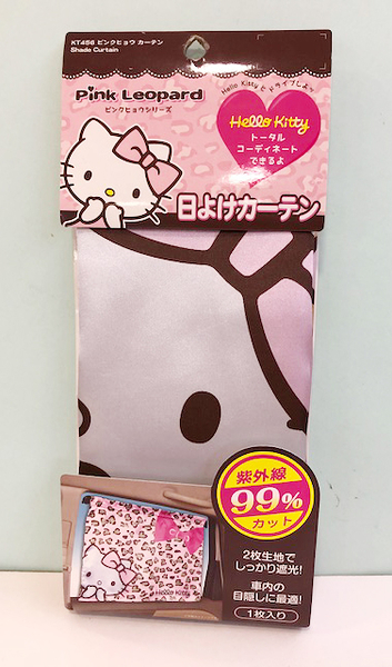 【震撼精品百貨】Hello Kitty 凱蒂貓~凱蒂貓 HELLO KITTY側窗遮陽窗簾-粉豹#86456