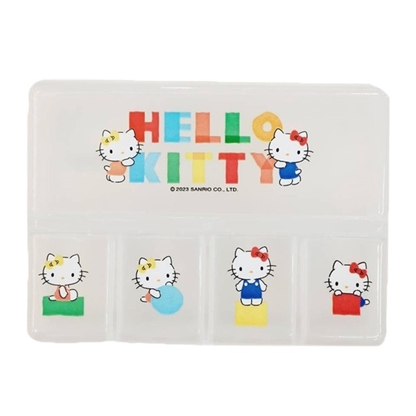 小禮堂 Hello Kitty 塑膠五格式藥盒 (2款隨機) 4713791-955478 product thumbnail 3