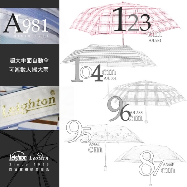 雨傘 萊登傘 防撥水 超大傘面 可遮三人 123cm自動傘 鐵氟龍 Leighton 和風飛鳥 product thumbnail 9