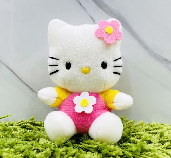 【震撼精品百貨】Hello Kitty 凱蒂貓~日本SANRIO三麗鷗 KITTY絨毛吊飾-粉坐*10254