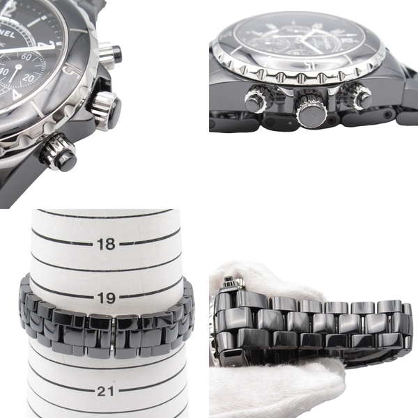 【二手名牌BRAND OFF】CHANEL 香奈兒 黑色 陶瓷 J12 Chronograph 自動上鍊 腕錶 H0940 product thumbnail 7