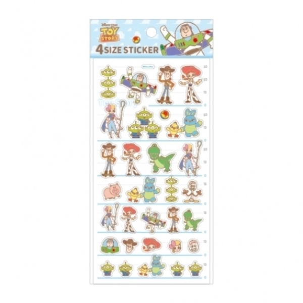 小禮堂 迪士尼 玩具總動員 透明貼紙組 (多尺寸款) 4713752-126060