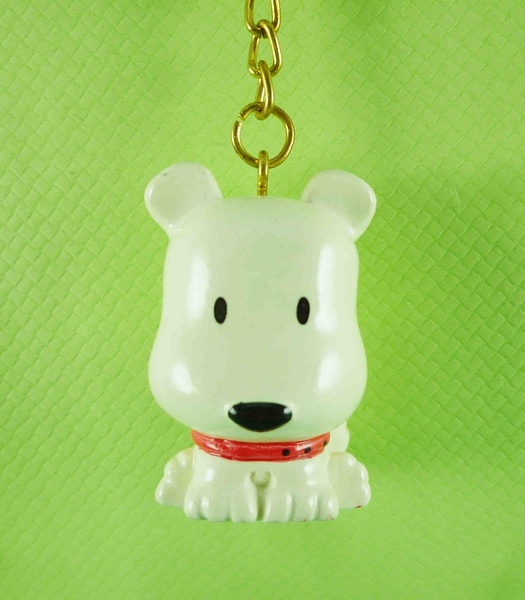 【震撼精品百貨】日本精品百貨~立體造型鑰匙圈-白狗圖案