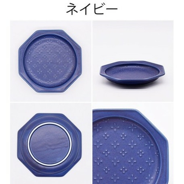日本製美濃燒甜點盤 小花浮雕八角盤12.6cm ins風 餅乾盤 蛋糕盤 小碟子 廚房餐具 質感餐具 日本製 product thumbnail 5