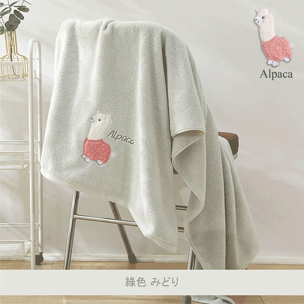可愛羊駝 無撚紗大浴巾 草泥馬 純棉 柔軟蓬鬆 大浴巾 Alpaca Towel【DK大王】 product thumbnail 8
