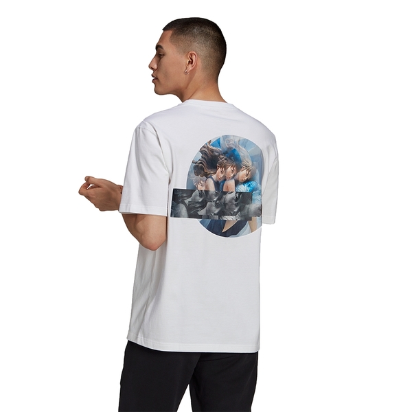 Adidas 男裝 短袖上衣 T恤 電子遊戲印花 棉質 白【運動世界】HA4704 product thumbnail 5