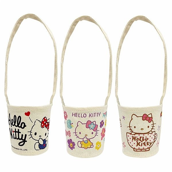 Hello Kitty 帆布飲料提袋(1入) 款式可選【小三美日】 DS016251