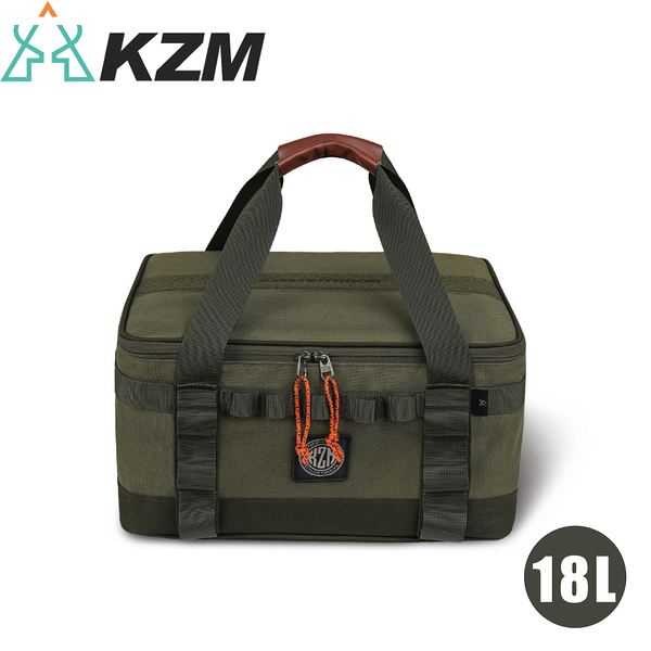 【KAZMI 韓國 KZM 工業風裝備收納袋18L《軍綠》】K23T3B06/裝備袋/工具袋/收納袋/露營