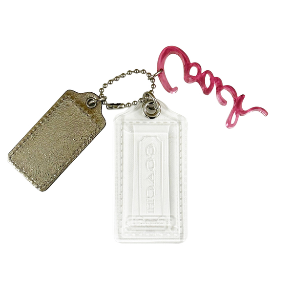 【二手名牌BRAND OFF】COACH 寇馳 透明 皮革 LOGO 吊飾 鑰匙圈 product thumbnail 2