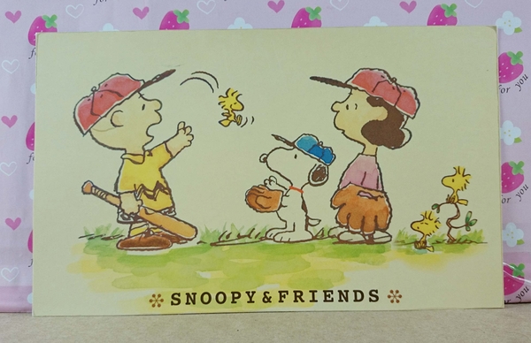 【震撼精品百貨】史奴比Peanuts Snoopy ~卡片_棒球_黃