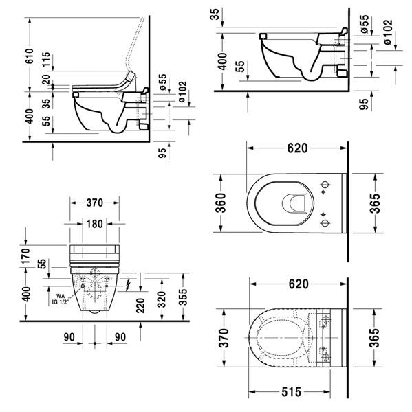 【麗室衛浴】 瑞士GEBERIT 極光系列頂級 懸吊馬桶專用埋壁式水箱 + 德國 DURAVIT STARCK3懸吊馬桶 product thumbnail 6