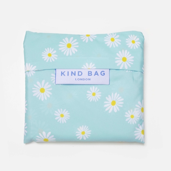 英國Kind Bag-環保收納購物袋-中-粉藍雛菊 product thumbnail 4