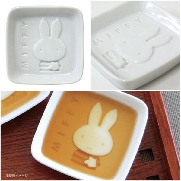 日本製 miffy 米飛兔造型醬料碟｜陶器 醬料 醬油碟 小菜碟 調味料 餐盤 碟 陶瓷 小盤 miffy 米菲兔